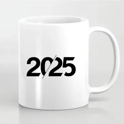 White Sublimation Printable Shiny Mugs - New Year Products