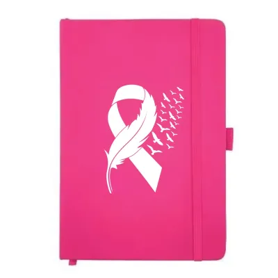 Pink Pu leather notebook Breast Cancer Awareness Products        