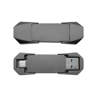 OTG USB Flip in Gun Metal 32GB V. 3.0 Type C Flip Magnetic Cap