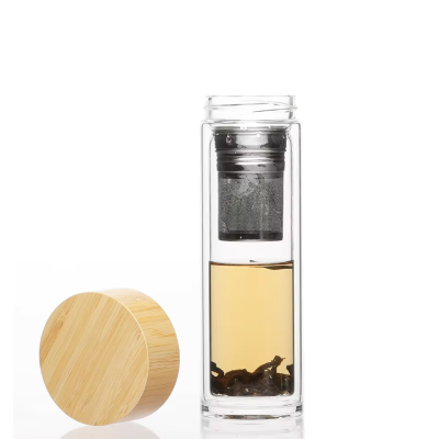 Promotional Glass and Bamboo Flask
