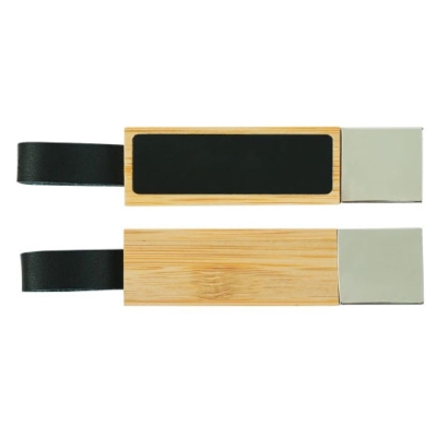 Bamboo LED Logo USB with Strap 64GB V. 3.0