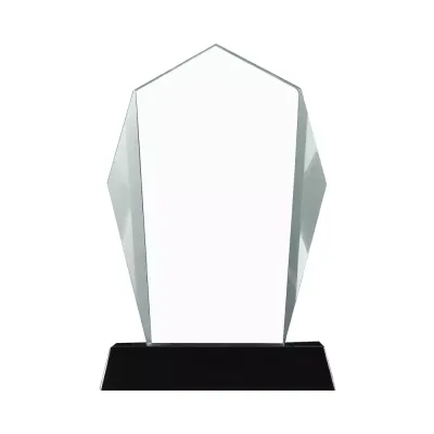 Crystal Award with Black Base in Wooden Box