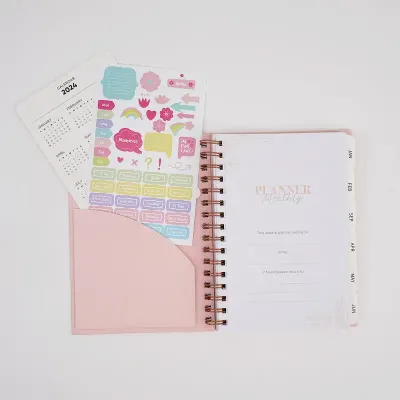 Custom Logo Printing 2025 planner stationery set A5 Spiral Goal L