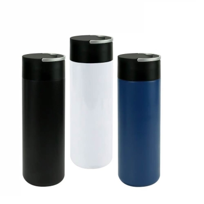 Double Wall SS Bottles, Twist-off Lid with Phone Holder 600ml