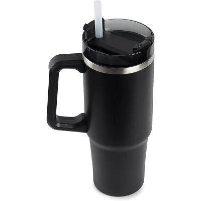 1.2L Double Walled Tumbler with a Reusable Straw 