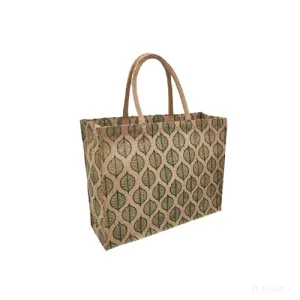 Fancy Jute Bag Leaf Design Larg  size