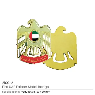 UAE Falcon Metal Badges