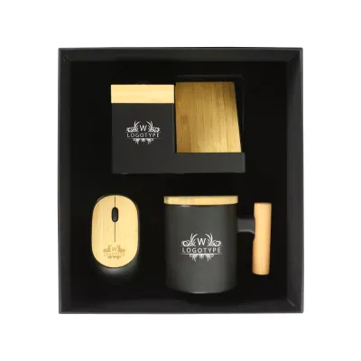 Bamboo Gift Sets in Black Cardboard Box