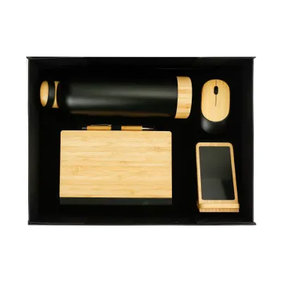 Bamboo Gift Sets in a Black Cardboard Gift Box 