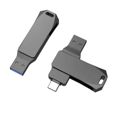 Swivel OTG USB in Gun Metal 64GB V. 3.0 Type C