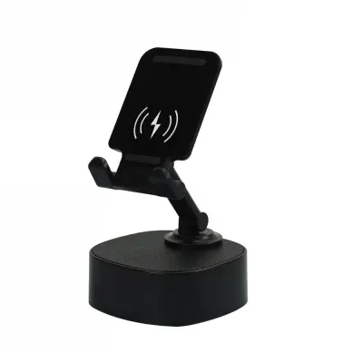 Carina Wireless Fast Charger 15W with BT Speaker and RGB LED Logo