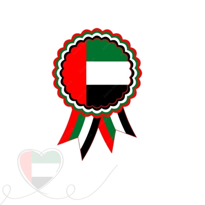 UAE Flag Rosette               