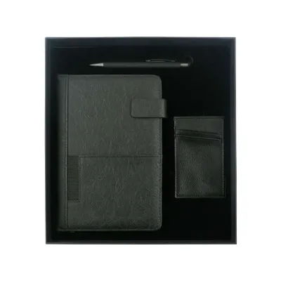 Leather Gift Sets with Notebook, Pen m Card Holder