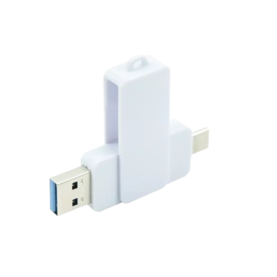 OTG White Swivel USB Flash Drives 64GB V. 3.0 Type C