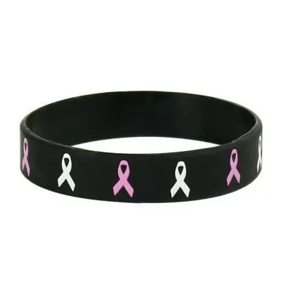 Gemini Pre-Designed Breast Cancer Awareness Wristbands with Logo