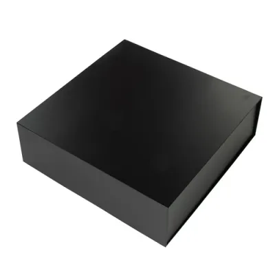 Square Slim Magnetic  Matt Black Gift Box 