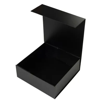 Square Slim Magnetic  Matt Black Gift Box 