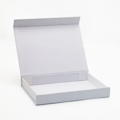 Square Slim Magnetic  Matt White Gift Box 