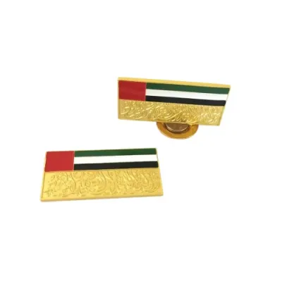 UAE National Day Flag Badge Gold