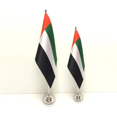 UAE National Day Table  Flag with Metal Pole 