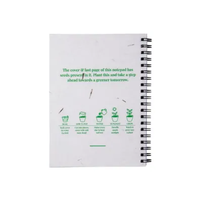 Plantable Notepads with Seed-Embedded Covers and Spiral Binding