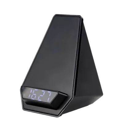 Wireless Charger BT Speaker with Clock & Light-up Logo