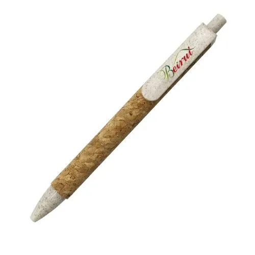 ECO - Friendly Wheat Straw and Cork Pens 