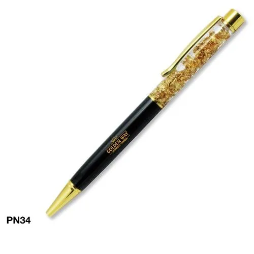 Volans Luxury Metal Pen with Gold Flakes