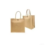 Hand Sized Jute Bag & Natural Color Tone