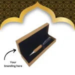 Antares Metal Pen with Cork Barrel and Box Ramadan Gifts