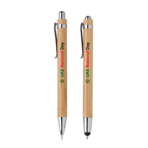 Promotional Bamboo Pen ELPN-06-B With UAE National Day Logo