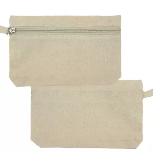 Cotton Pouch With Front Zipper  PCH-008