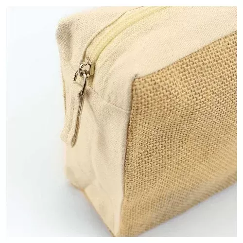 Jute With Cotton Zipper Pouch PCH-006