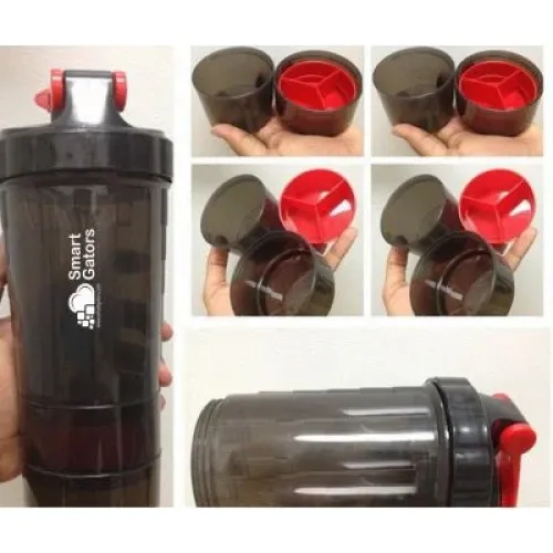 Irena Plastic Shaker Bottles with Compartment