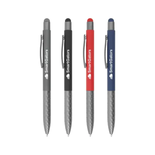 Aulia Promotional Stylus Metal Pen with Textured Grip